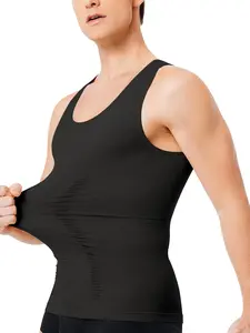 Mens Slimming Body Shaper Vest, Gynecomastia Compression Shirts, Tummy Control Undershirts - Change in Seconds