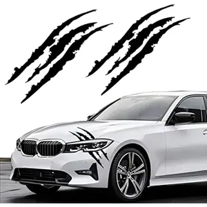 2PCS Claw Mark Car Decals – Aggressive Scratch Style Headlight Vinyl Stickers for Cars, SUVs & Pickup Trucks, Sport Exterior Styling