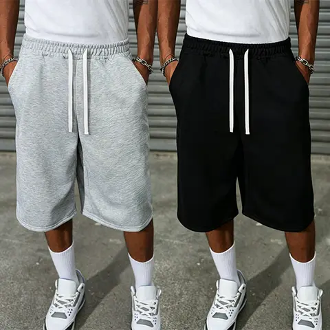 Casual men's cotton shorts, fashionable summer men's clothing, comfortable daily street wear