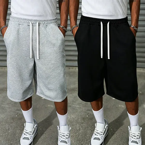 Casual men's cotton shorts, fashionable summer men's clothing, comfortable daily street wear