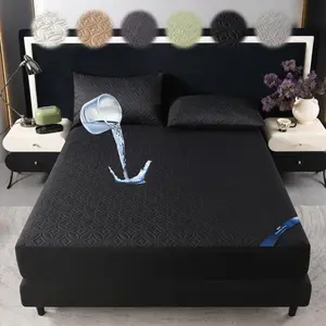 Big Copper Coin Pattern Waterproof Mattress Protector, Soft & Dirt-Proof Fabric with Deep Pockets Mattress cover, Ideal for Bedroom, College Dorm & Hotel Use