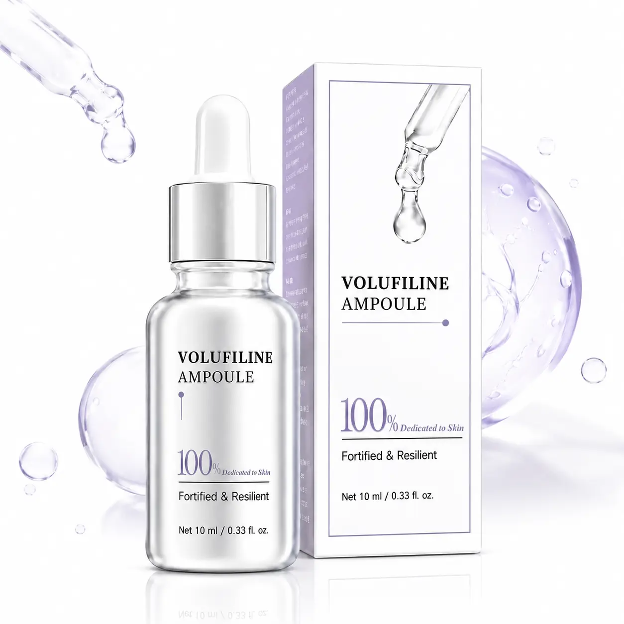 Volufiline Ampoule Serum 10ml, Skin Firming Resilient Facial Ampoule Essence, Improve Skin Elasticity Hydrating FaceSerum For Daily Skin Care