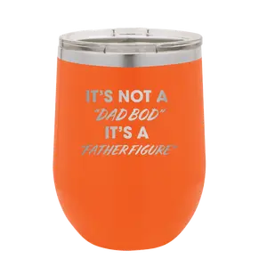 Personalized Dad Bod Wine Cup - Orange