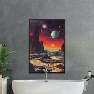 Wall Art, Wall Art, Cosmic, Wallpaper, Space Art, Retro Futurism Art, Vintage, Retro Art, Sci-fi Collage Art, Space Exploration, Modern Art, Room Decor