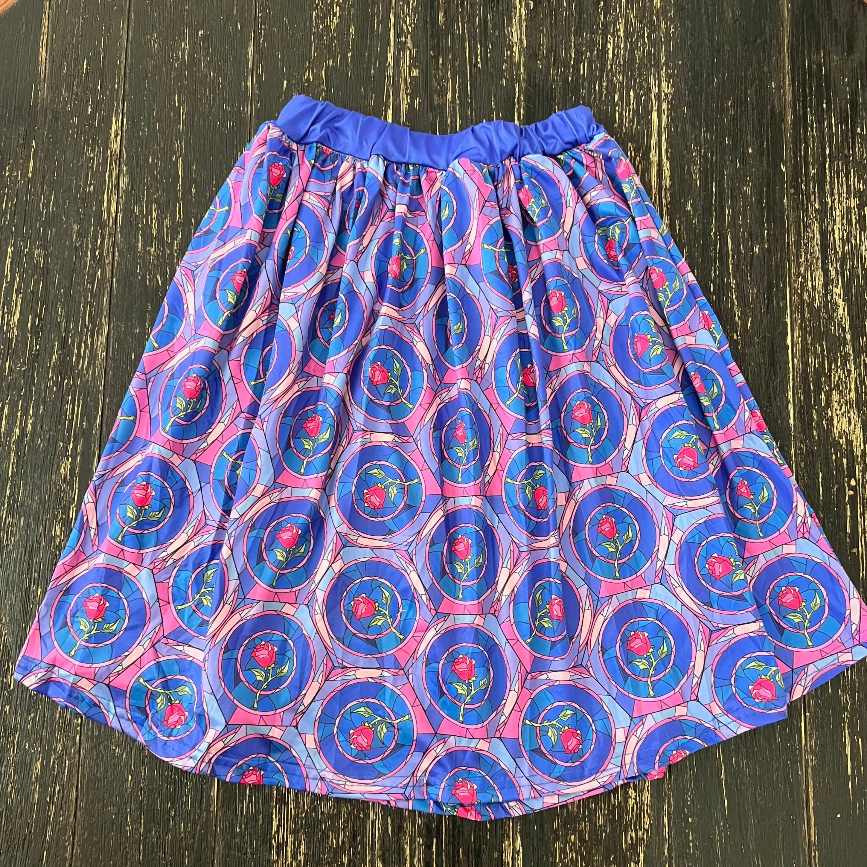 Enchanted rose princess inspired elastic band women’s / teen  skirt