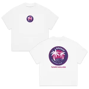 Breeze Basketball Club T Shirt – Summer Beach Aesthetic Graphic Tee, Minimal Streetwear Shirt with Palm Tree Design