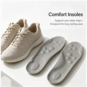 Unisex 4D Cloud Design Shoe Insoles, Soft Memory Foam Orthotic Inserts, Extra Cushion & Full Support Insoles & Heel Liners for Athletic Sports Footwear, Work Use & Plantar Fasciitis Relief