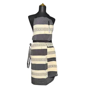 Handwoven Striped Men's Apron, Made in Oaxaca
