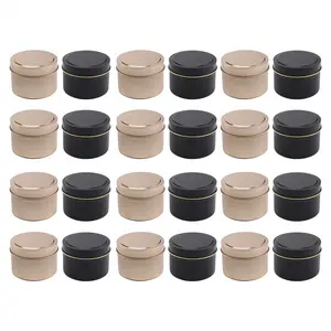 24 Pack Candle Tin Cans with Lids, 4 Oz, Metal Candle Jars for DIY Candle Making, Arts & Crafts, Party Favors and Gifts