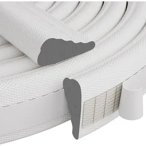 118 Inch Wedge-Shape Weather Stripping Door Seal,Windows and Doors Insulation for Winter,Self Adhesive Insulation Tape for Exterior Front Door,Noise Cancelling,Draft Seal Blocker,White