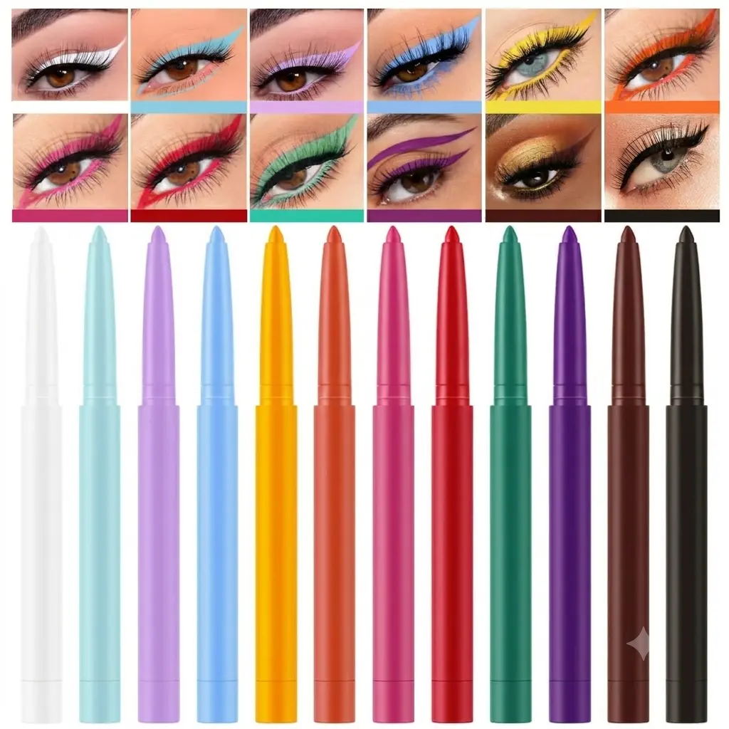 Eyeliner Set - Matte Colored Gel Eyeliner Pencils, Waterproof, Smudge-Proof, Long-Lasting Gel Pencils - Natural Eye Liner for Older Women, lapiz de ojos delineador de ojos contra el agua