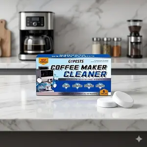 Coffee Machine Descaling Tablets - 6 Pack, All-in-One Deep Clean & Scale Removal for Drip Espresso Coffee Makers