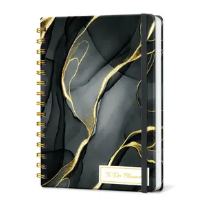 Undated Daily Planner Notebook with Habit Tracker, Goal Planner, and Appointment Book - Sunset
