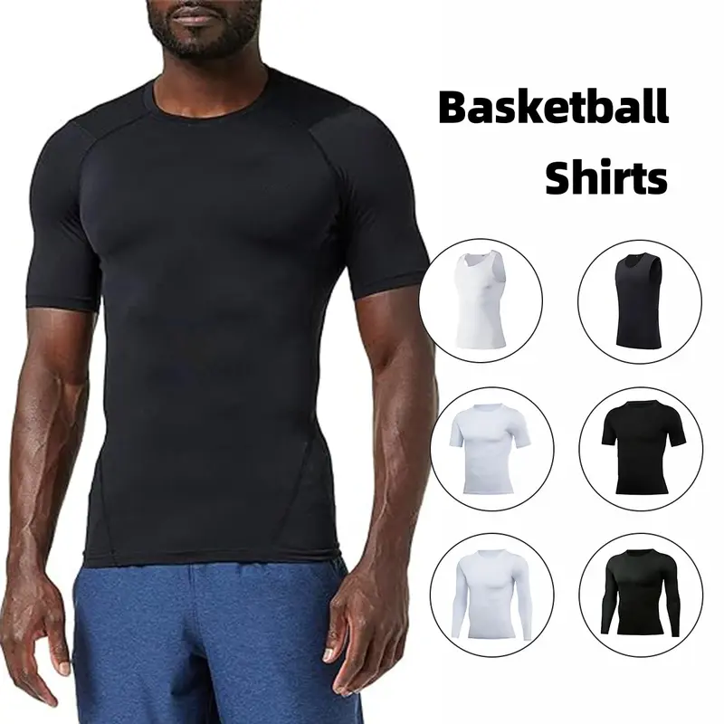 2 Pack PSYCHE Men’s Compression Shirts Short Sleeve Cool Dry Sports Athletic Workout Base Layer Undershirt T-Shirt Tops Fit