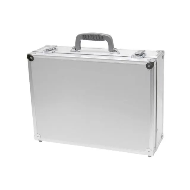 212 MAIN Men's Chic Aluminum Briefcase (TZ Case PKG-18 S, Silver) - 6x13x18", Key Locks, Removable File, Rubber Handle, Smooth Panels, Riveted Corners, Men's Luggage Accessory Storage Case