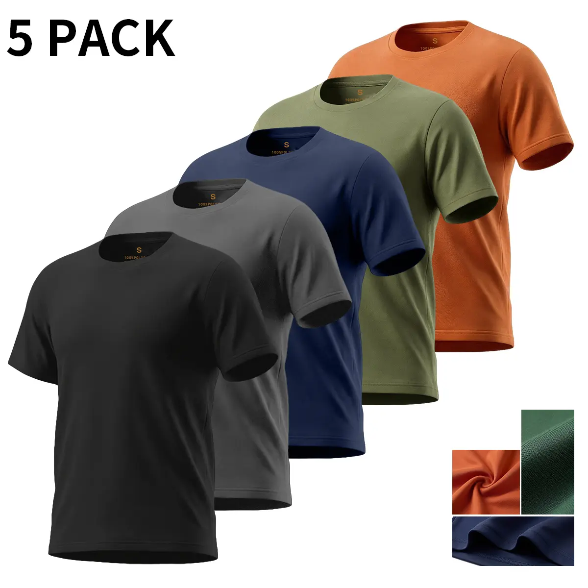 Ultra Lightweight Men’s Basic Tee - Solid Color Classic Fit T-Shirt - Breathable Quick-Dry Summer Top - Soft Comfortable Casual Shirt for Men,summerwins,father'sdaygifts