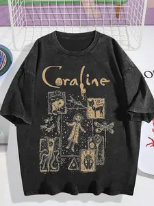 【100% cotton】 Vintage Letter Graphic Tee | Simple Casual Campus Style T-Shirt | Trendy Young Fashion Women's Top | Natural Texture Fitted Apparel | Versatile Outdoor City Wear | Soft Cotton Vacation Shirt | Minimalist Streetwear Aesthetic