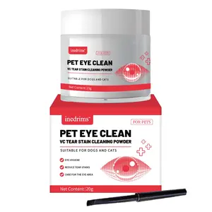 Pet Tear Stain Removal Powder - Natural Gentle Formula, Eye Area Fur Care, Tear Stain Eliminator & Brightening, Essential Pet Eye Cleaning Product