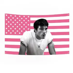 Jacob Elordi Pink Flag Tapestry Wall Art Decoration Home Hanging Decor Wall Flag Tapestry