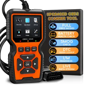 Professional Obd2 Scan Tool, Diagnostic Tool, USB Powered, Engine Fault Code Reader, Battery Tester, Supports Ten Languages, Since 1996 for All Obdii Cars