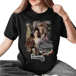 Labyrinth Movie T-Shirt It's Only Forever Not Long At All T-Shirt Jareth Labyrinth Shirt, Birthday Gift