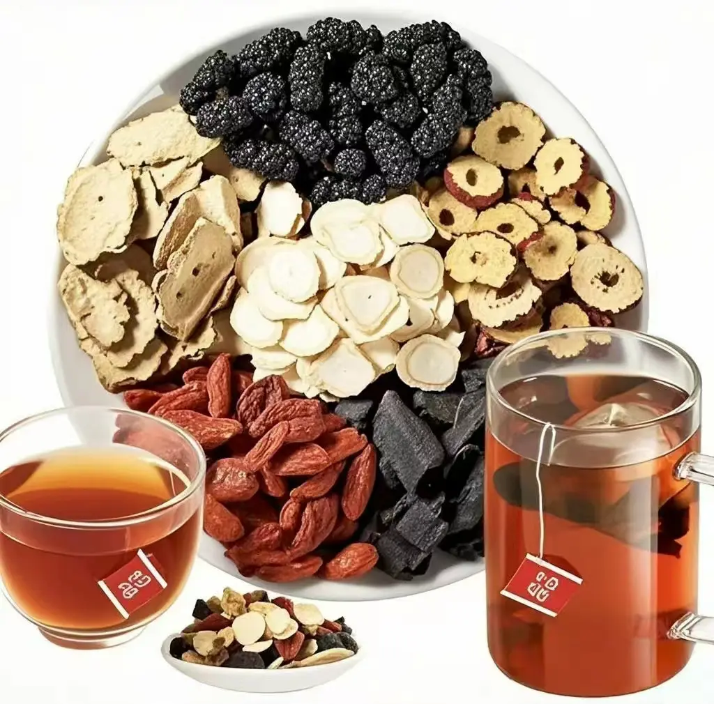 Kidney tea formula Ginseng Five Treasure TeaCombination Scented Tea  Five Treasure Tea RedDate Wolfberry Tea Men's Tea Health TeaMulberry Herbal Formula Health Tea WB Beverage