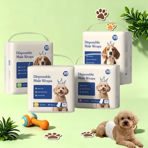 X9 Super Absorbent Male Dog Diaper-provides tailor-made suitability for puppies of all sizes, and leak-proof technology provides all-day protection | Disposable & skin-friendly for puppy training and incontinent dogs, ideal for pet lovers.
