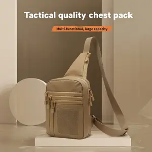 Multifunctional Sports Chest Bag, Outdoor Tactical Chest Pack, Single Shoulder Bag, Multi-Pocket Crossbody Bag, Shooting Range Bag
