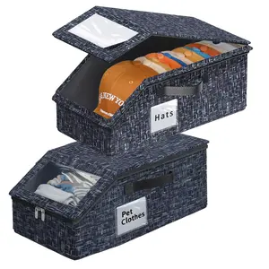 1/2PCS Half-size storage box that holds 12 baseball caps, hat rack, multi-functional storage box, wardrobe accessory, foldable, suitable for home, wardrobe, and display case organizers, for clothing, hats, pet clothing, toys, etc.