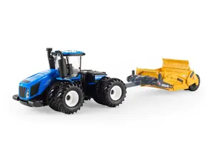 New Holland T9.700 Tractor w/ Ashland 2811E Scraper Diecast 1:64 Scale Model - ERTL 61009