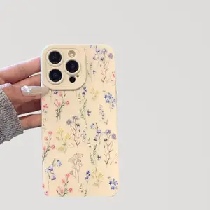 Floral Pattern Flower Phone Case, Anti-drop Cellphone Protective Case, Total Protective Shockproof Mobile Phone Cover for iPhone 11 12 13 14 15 Pro Max, Casing
