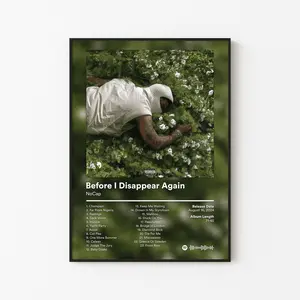 NoCap Album Poster, Steel Human Mr Crawford Tracklist, Melodic Rap Music Print, Backend Child Decor, Unframed Print Only