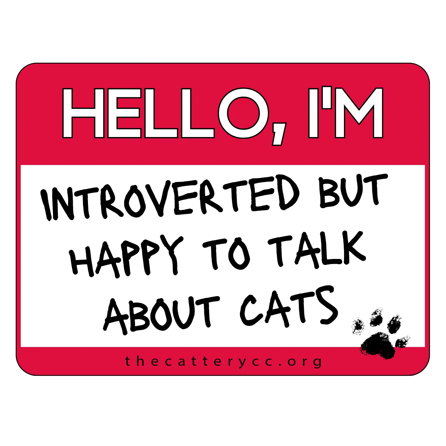 Introverted Cat Sticker