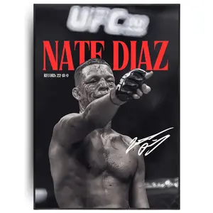 Nate Diaz Fighter Poster, Ufc POSTER UNFRAMED , Decor, Instant Download, Athlete , Gift for boyfriend, Unique design, MMA