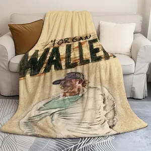 Wallen singer printed flannel blanket, soft, lightweight and easy to carry, suitable for sofas and beds, is a gift for fans in all seasons puffy fantasy element
