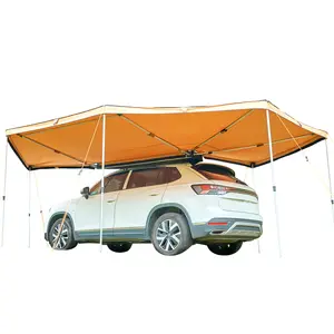 VEVOR 270 Degree Awning with Bulit-in LED Lights, 133 sq.ft Driver Side Vehicle Awning, Waterproof UV50+ Car Side Awnings, All-Weather Free-Standing Overland Awnings Car Shelter for SUV Truck Camping