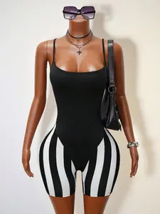 Perfect Fit Short Sleeve Jumpsuit for Women, Summer Casual Wear, Comfortable Fashion Daily, Stylish Ladies' One-Piece