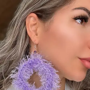 Circular logic earrings: custom color
