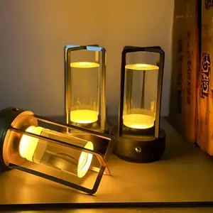 LED Rechargeable Table Lamp, Touch Switch Night Light, Battery Powered, Ideal for Room, Bedroom, Office, Desk Decor, Holiday Gift