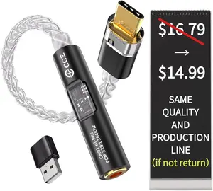 2026 Latest USB C DAC Audio Adapter with Headphone Amplifier, USB C to 3.5mm Audio Adapter for Wired Headphones, Hi-Res Type C DAC Compatible with iPhone 15, Android, Laptop & Tablet (DAC black)