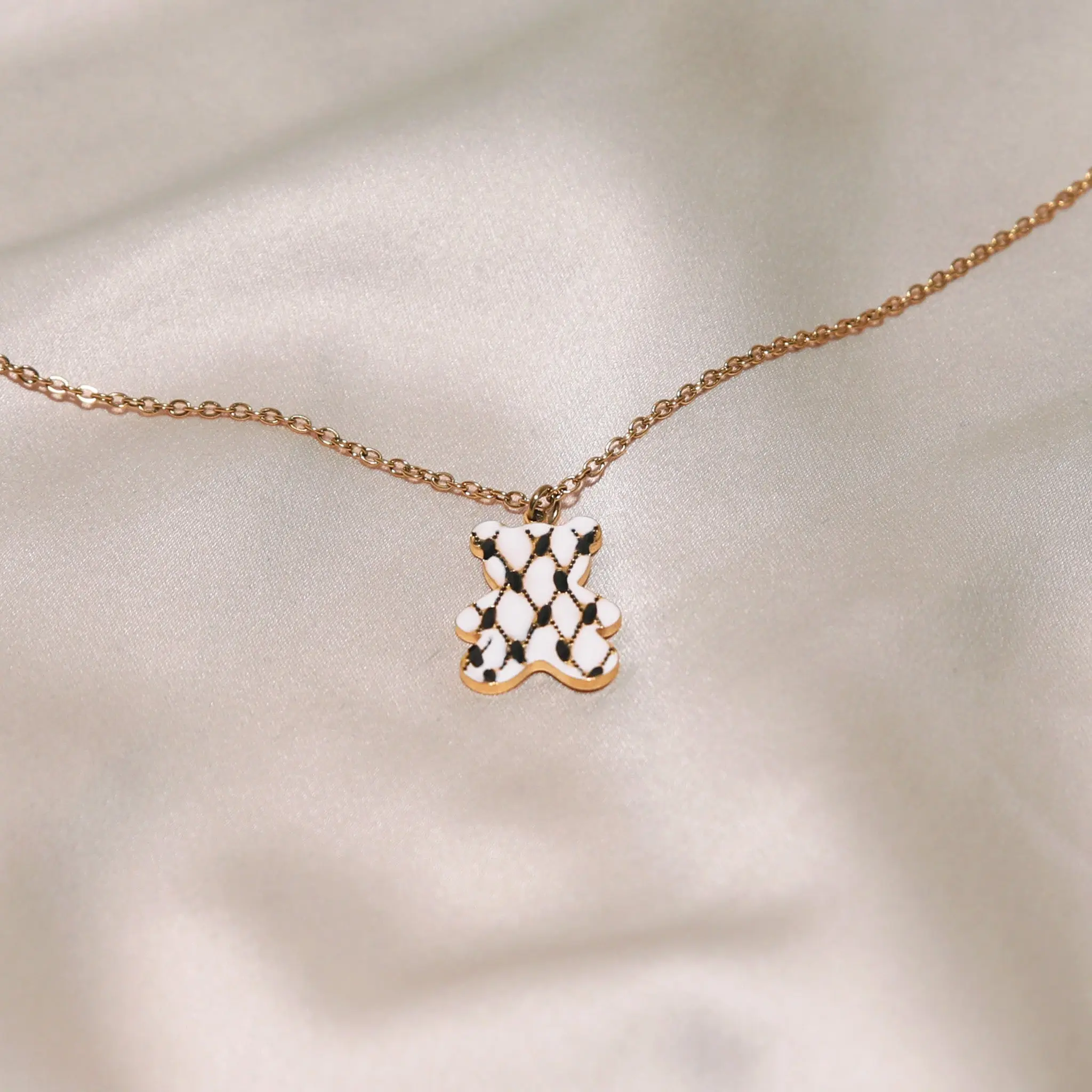 Kufiya Bear Necklace