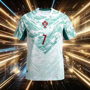 2026 Portugal Away Green 7# Cristiano Ronaldo Short Sleeve Soccer Jersey Fans Version