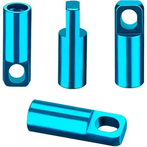 4 Pack Aluminum Presta Valve Caps for Bikes Tubeless Valve Stem Covers with Valve Core Remover Fits Presta French Valves on MTB Road Bikes Bicycles Light Blue