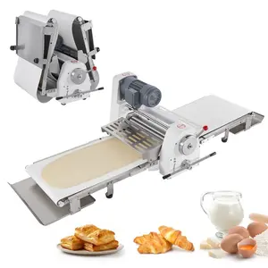 VEVOR Commercial Dough Sheeter Machine, 15.7-Inch Reversible Puff Pastry Sheeter and Fondant Roller, Electric Dough Roller 0-1.4 Adjustable Thickness, Folding Dough Sheeter for Bakeries, Pastries