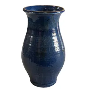 Small Glazed Vase - Dark Blue