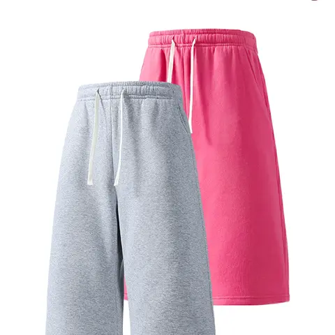2-pack men’s summer casual athletic shorts, 7/8 length, loose straight fit, skin-friendly breathable fabric