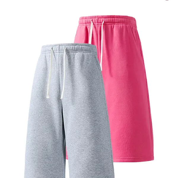 2-pack men’s summer casual athletic shorts, 7/8 length, loose straight fit, skin-friendly breathable fabric