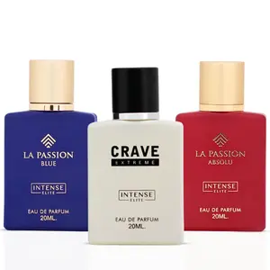 La Passion Blue, La Passion Absolu & Crave Extreme Eau de Parfum Spray 20ml (0.6 oz) by Intense Elite (Bundle)