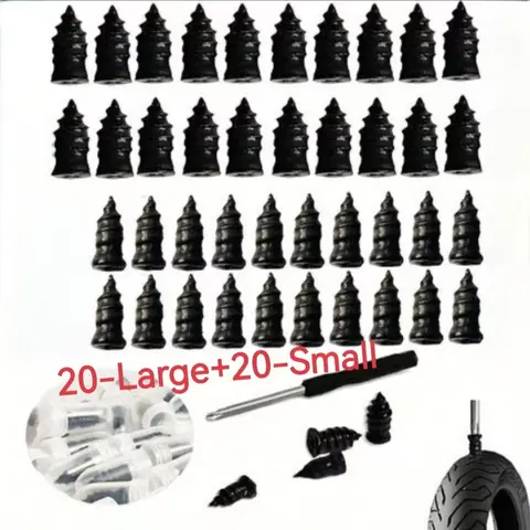 Vacuum Tire Repair Nail Kit, Professional Car Tire Repair Screws with Tool for Electric Car Motorcycle, Car Tire Repair Tool, Automotive Repair Tools, Automotive Maintenance Tools, Tire Patch Repair Kit, Tire Repair Rubber Nail Kit, Tire Repair Kits