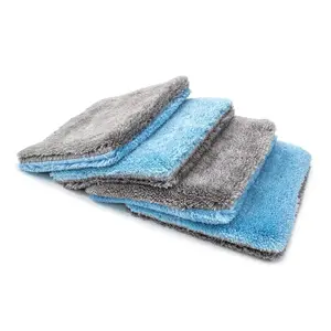 Autofiber Flat Out- Wash Pad (9"x8") Grey/Blue Microfiber Cleaning Cloths Car Wash Towel